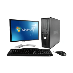 a desktop computer with a monitor and keyboard
